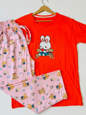 ست تیشرت و شلوار زنانه نخ پنبه