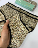 پک سه عددی شورت نخ پنبه زنانه طرح پلنگی